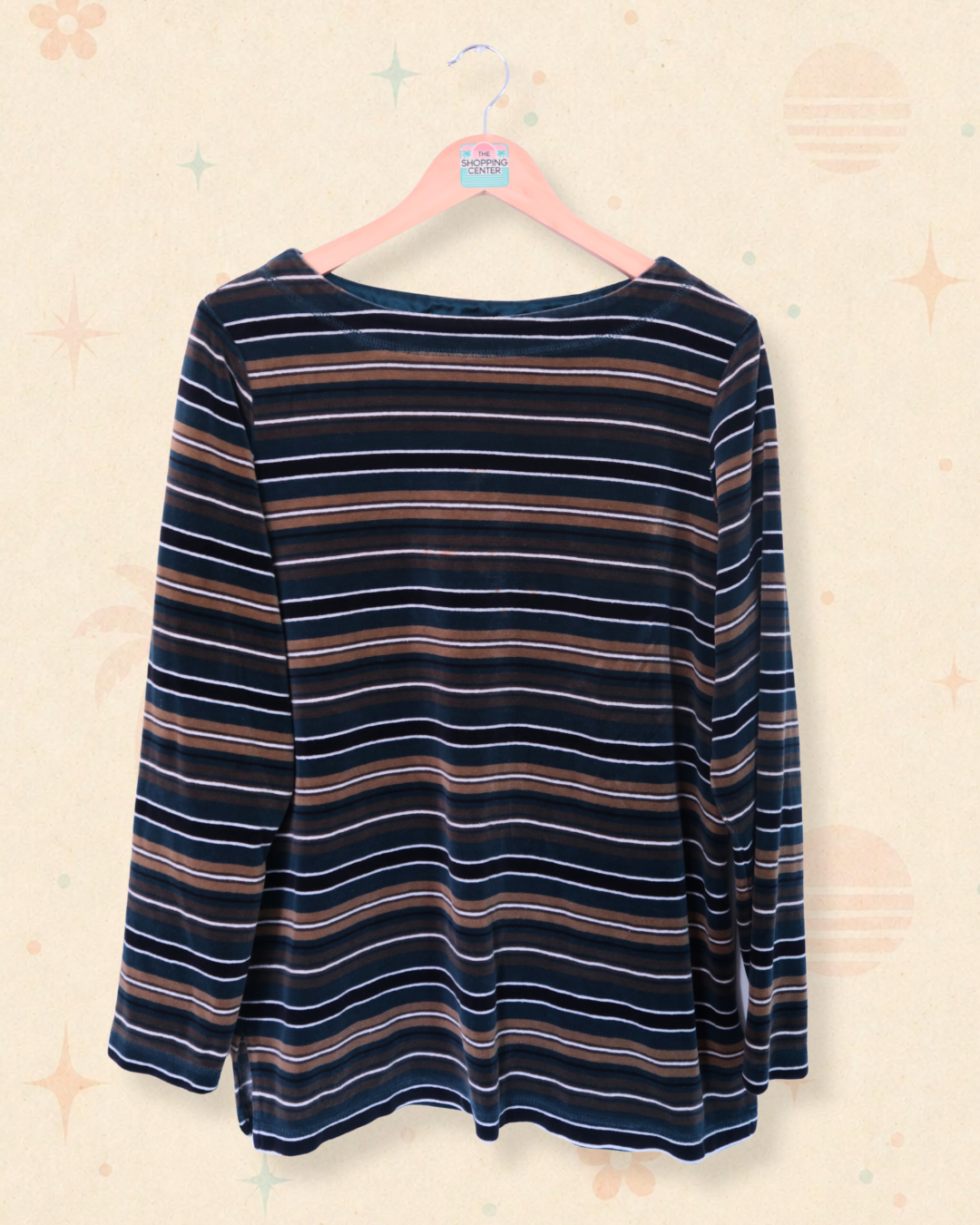 90s Brownstone Velour Top (L)