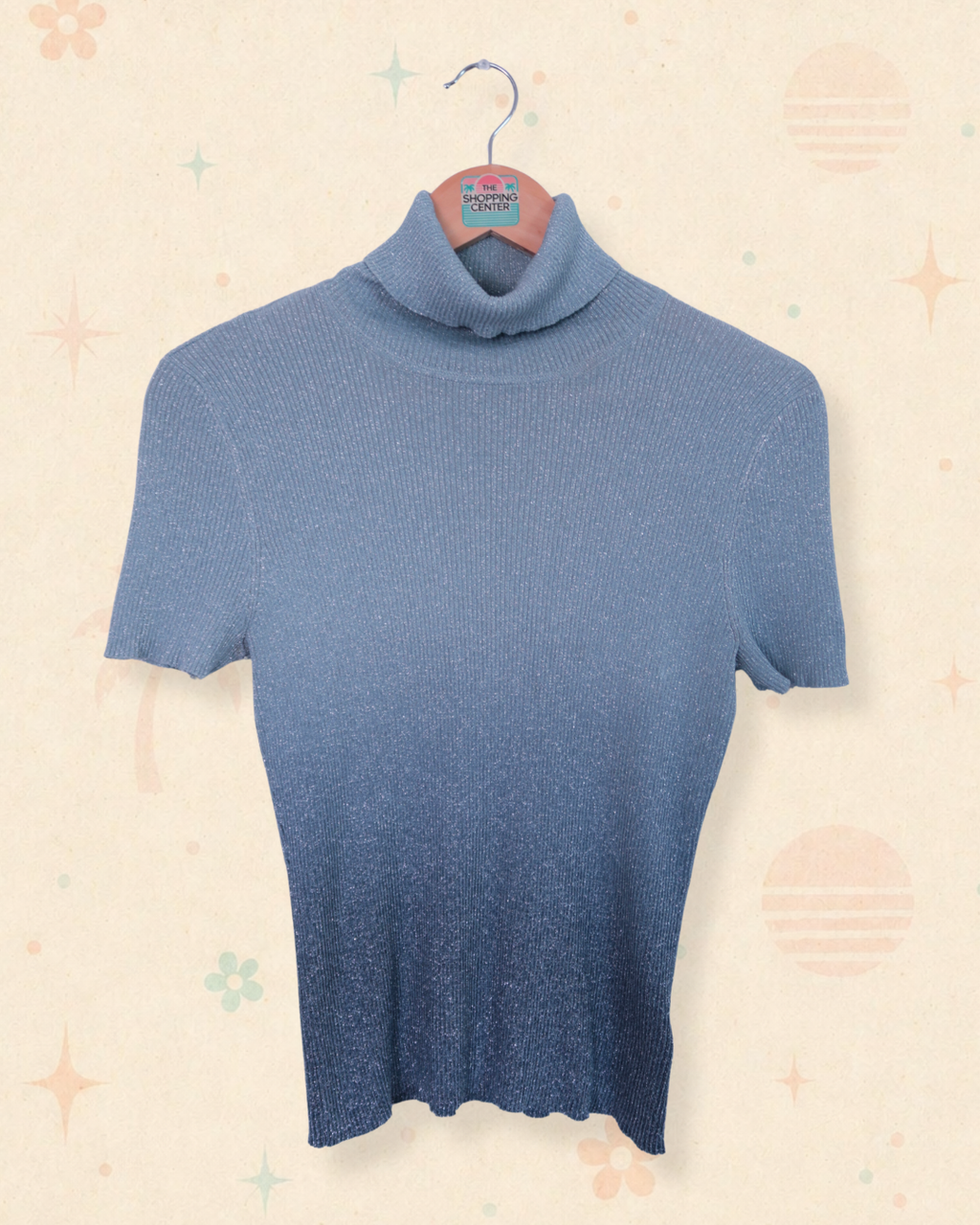 Y2K Blue Moon Shimmer Knit (M)