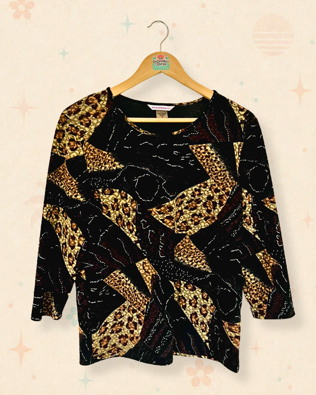 2000s Espresso & Estate Sales Patchwork Top (S)