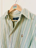 90s Ralph Lauren Pastel Coastal Stripe Button Down (S)