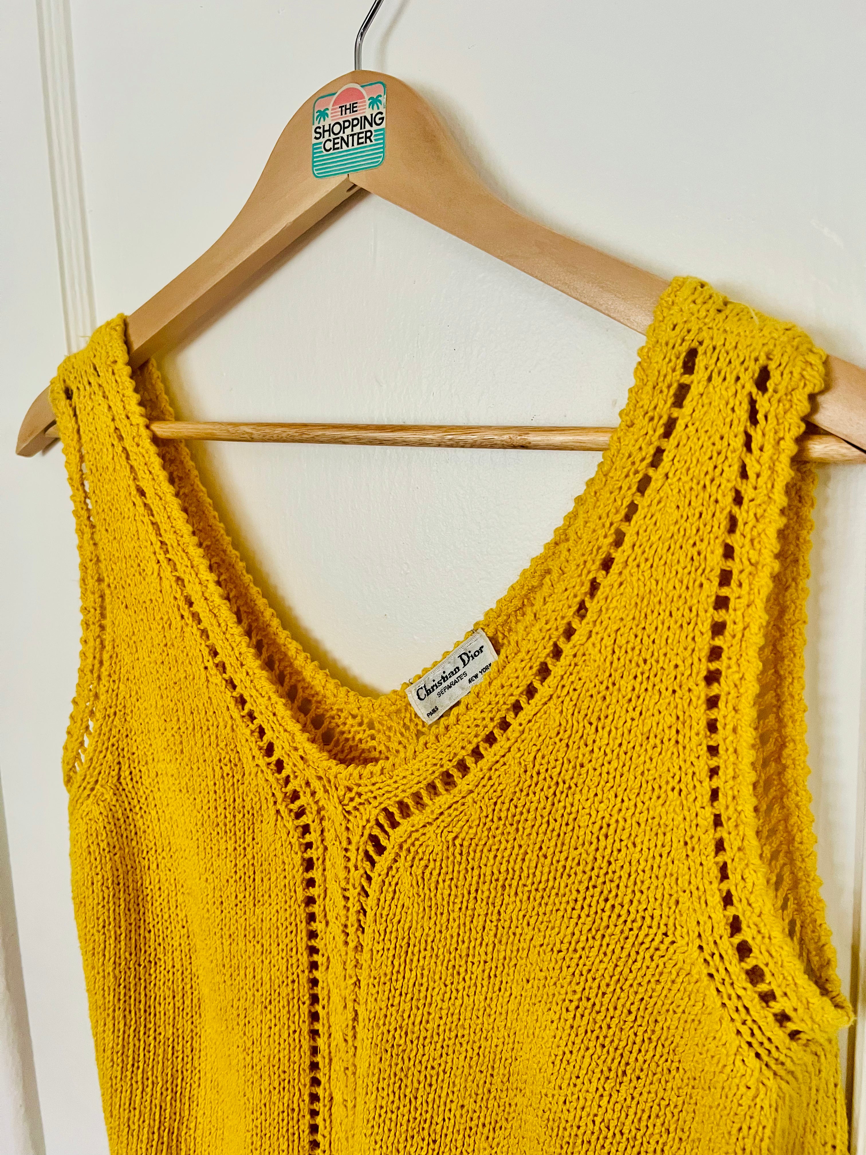 70s Christian Dior Sunbeam Knit Tank (M)