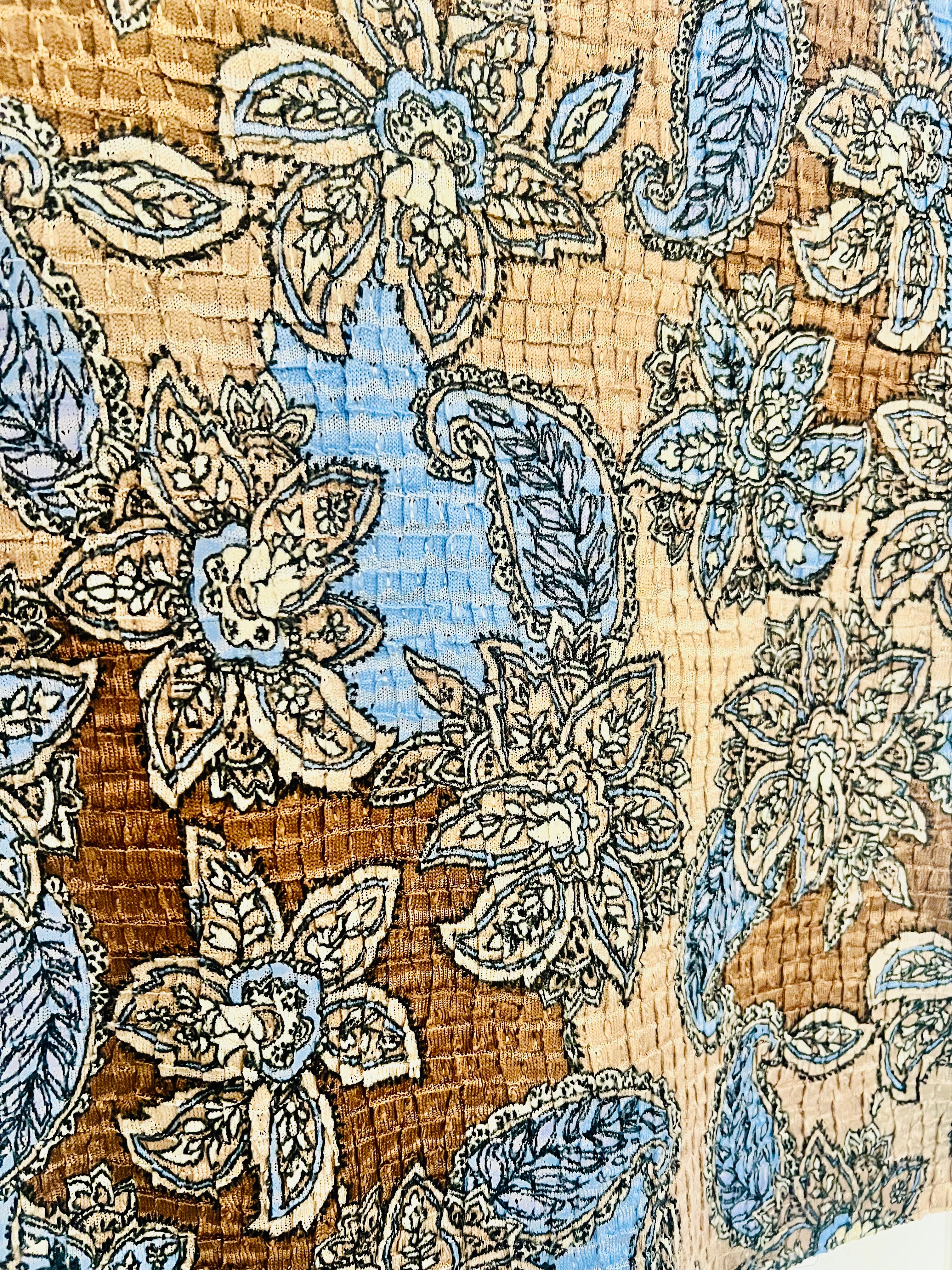 90s Cottage Paisley Crinkle Top (S)