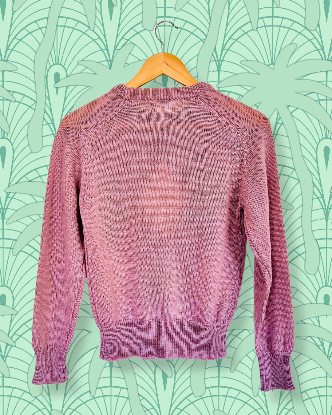 80s Lilac Argyle Knit Sweater | Size S