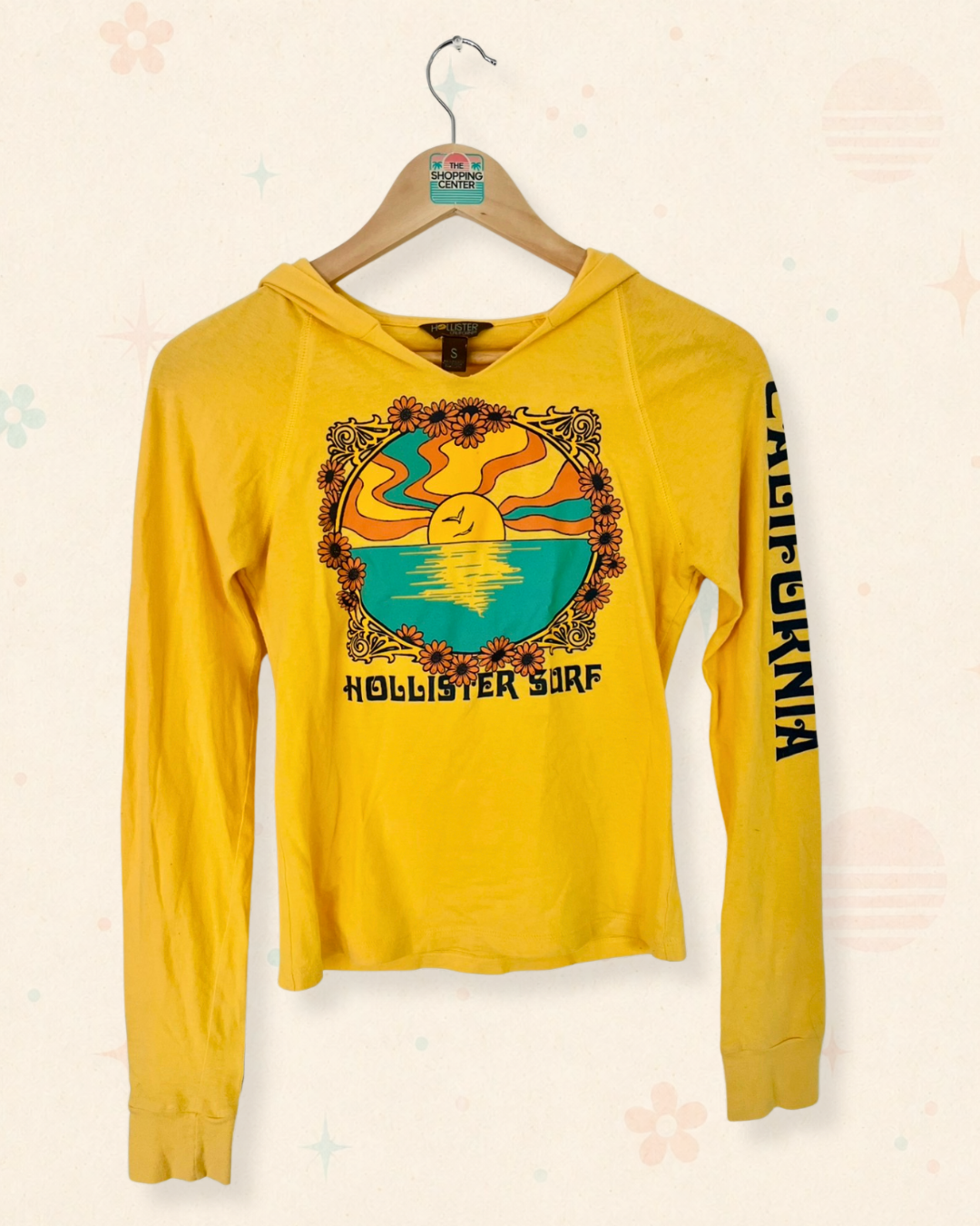2000s Hollister Surf Sunshine Hoodie Tee (S)