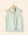 90s Golf Embroidered Sleeveless Button Down (M)