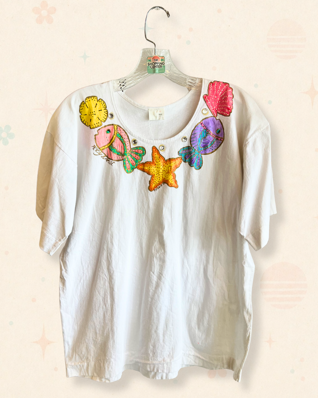 90s Coastal Puff Paint Graphic Tee (M/L)