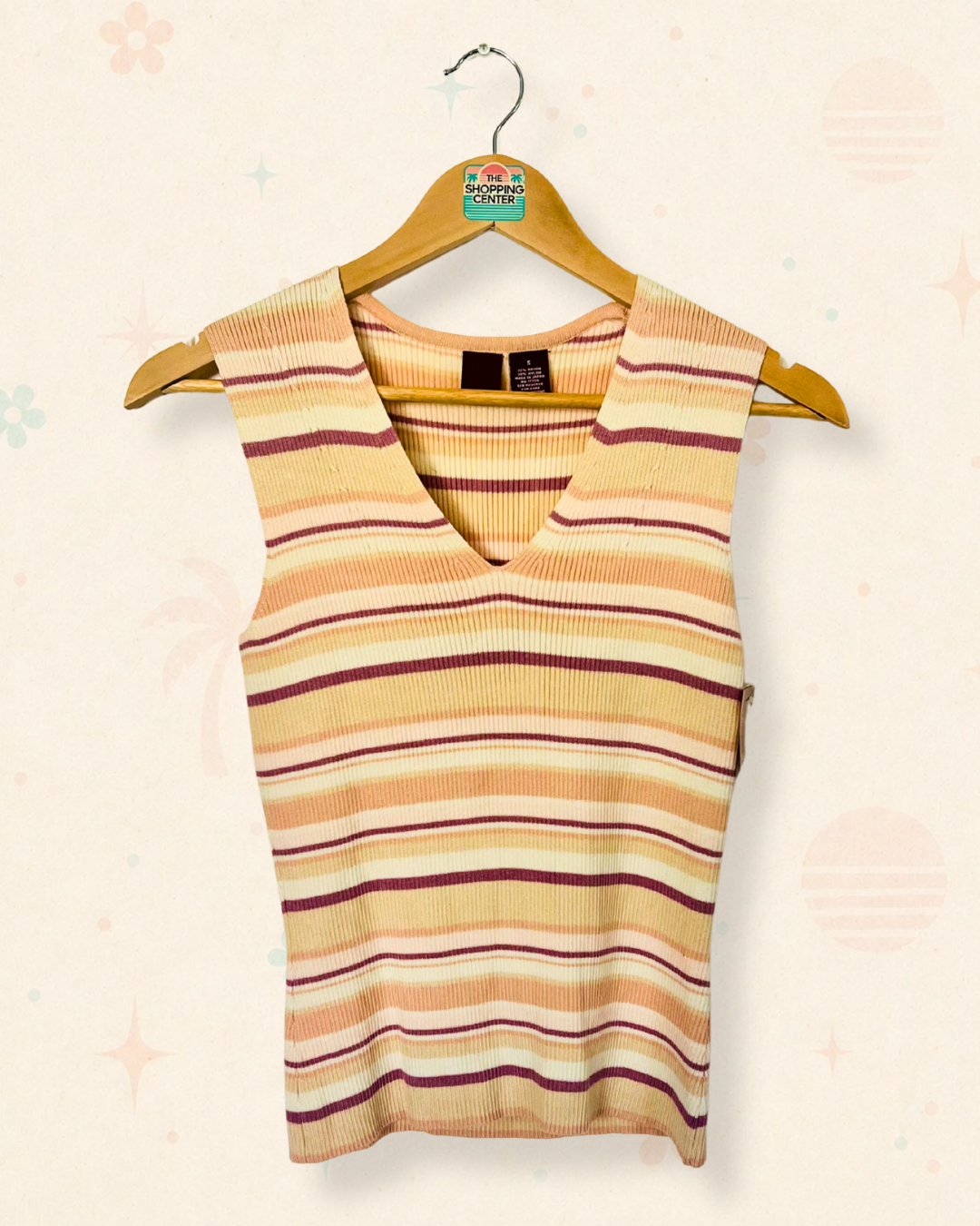 2000s Sorbet Stripe Knit Tank (S)