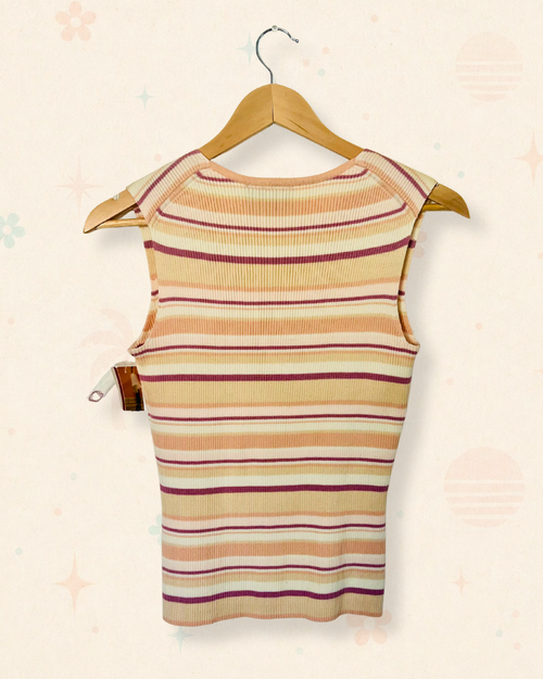 2000s Sorbet Stripe Knit Tank (S)