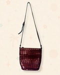 90s Woven Leather Crossbody