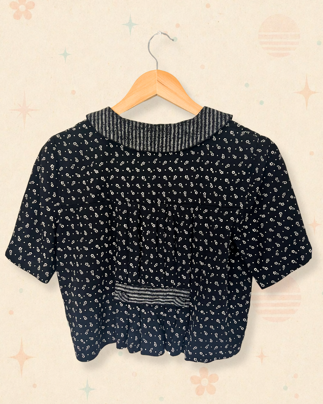 90s Bookshop Crush Crop Blouse
