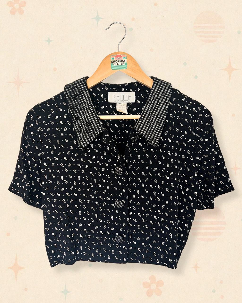 90s Bookshop Crush Crop Blouse
