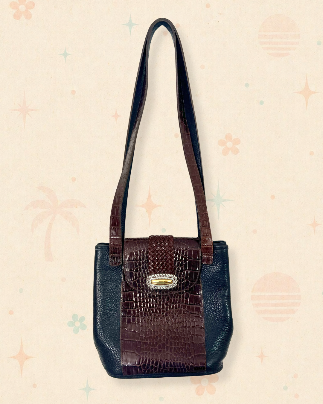 90s Rich Aunt Leather Shoulder Bag