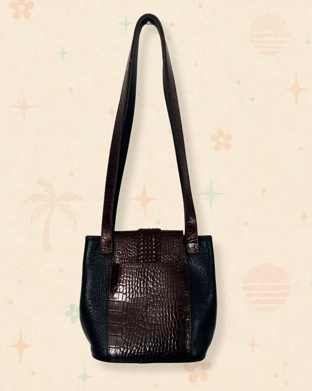 90s Rich Aunt Leather Shoulder Bag