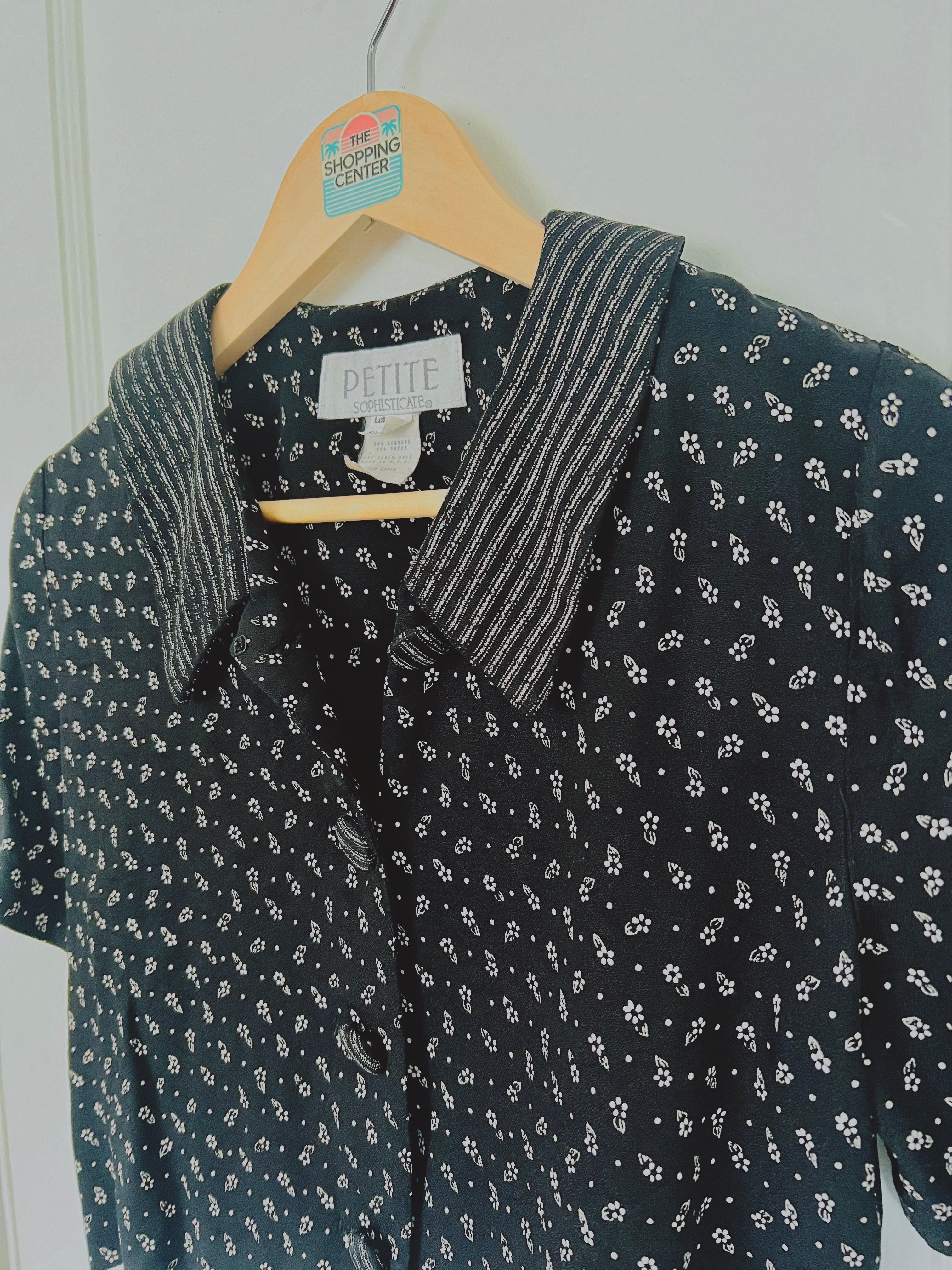 90s Bookshop Crush Crop Blouse