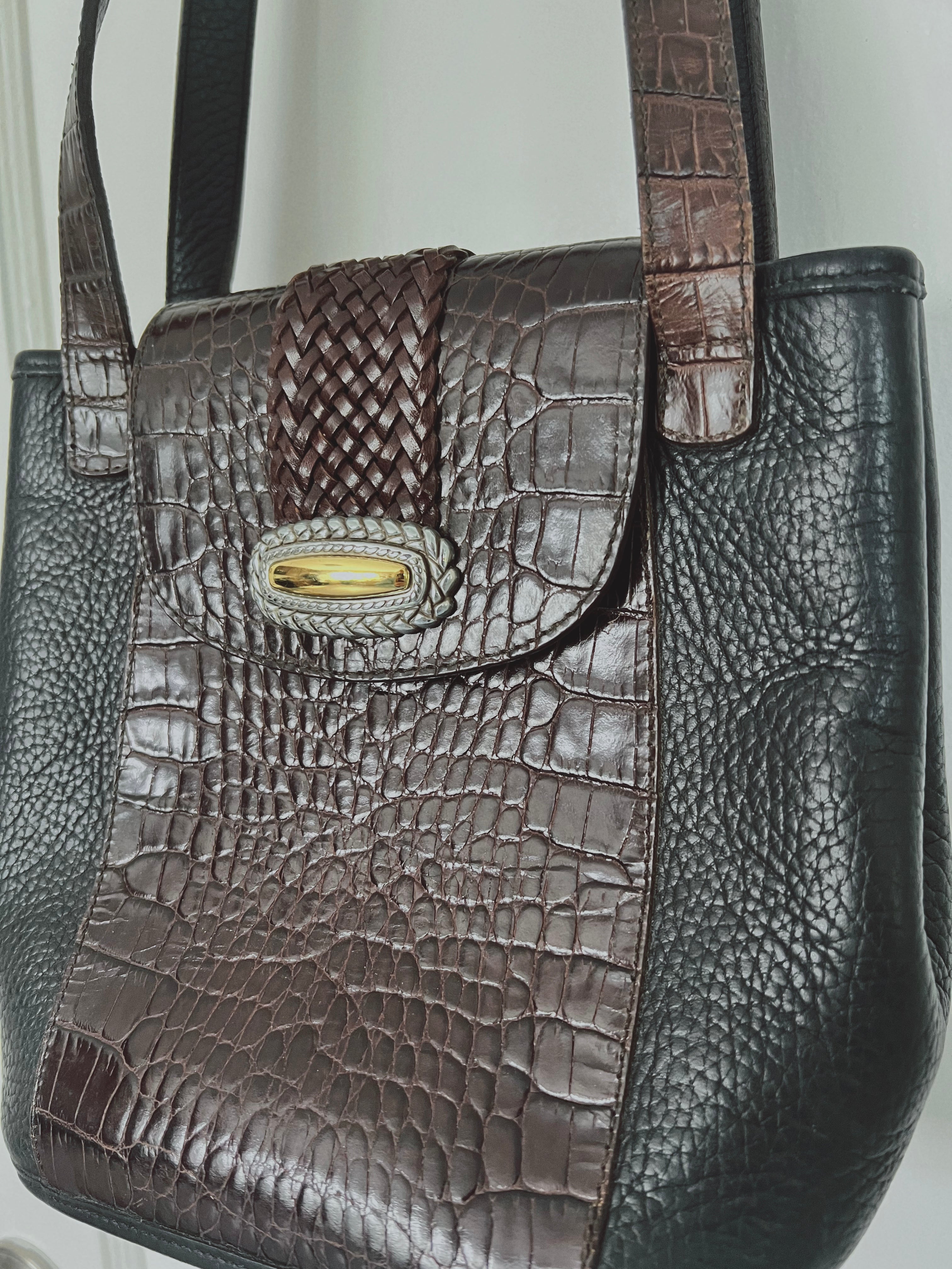 90s Rich Aunt Leather Shoulder Bag