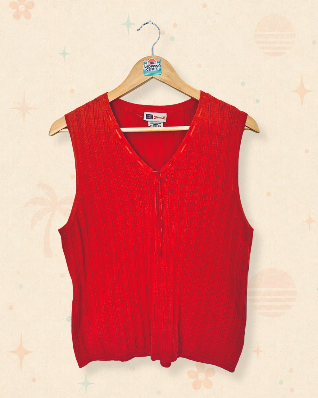 2000s Watermelon Pink Knit Tank (XL)