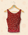 Y2K Cherry Lip Gloss Lace Tank (M)