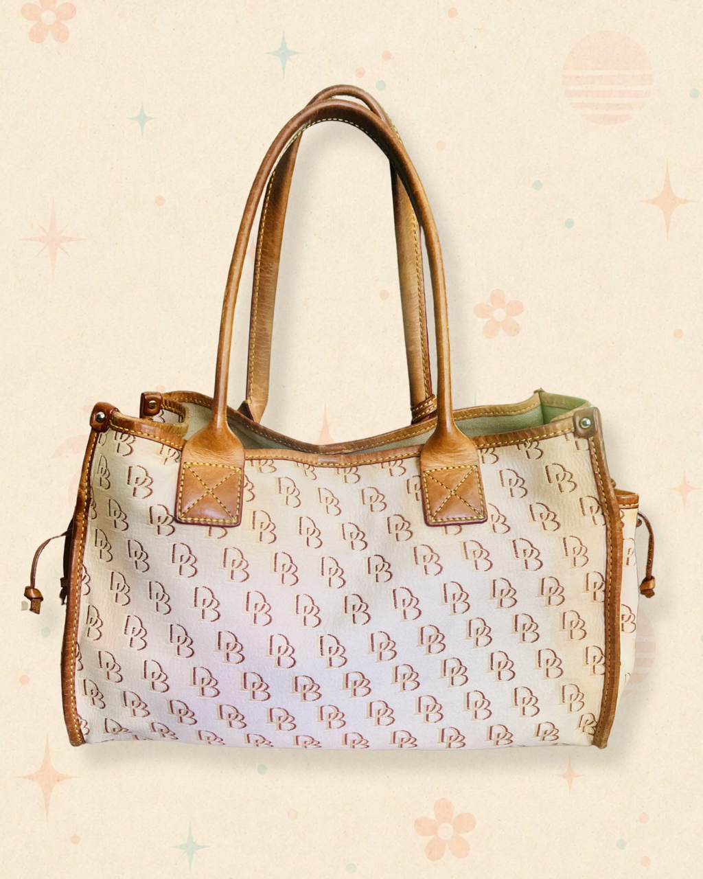 2000s Dooney & Bourke Monogram Canvas Shoulder Tote