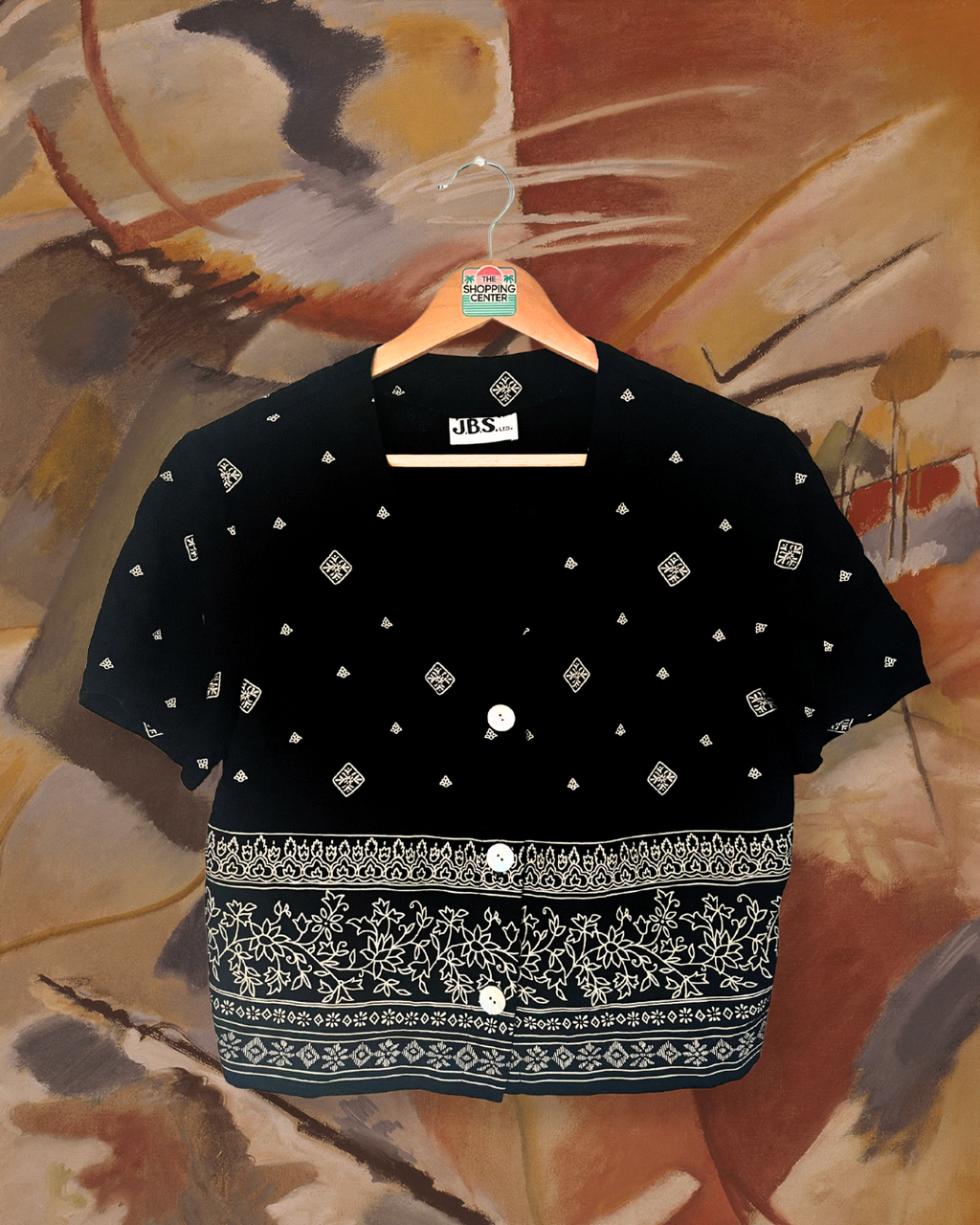 90s Cropped Blouse | S
