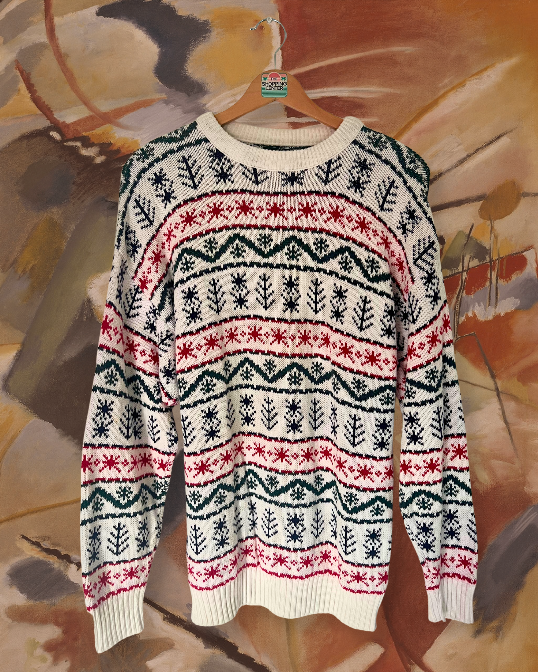 90s Holiday Knit Sweater | L/XL