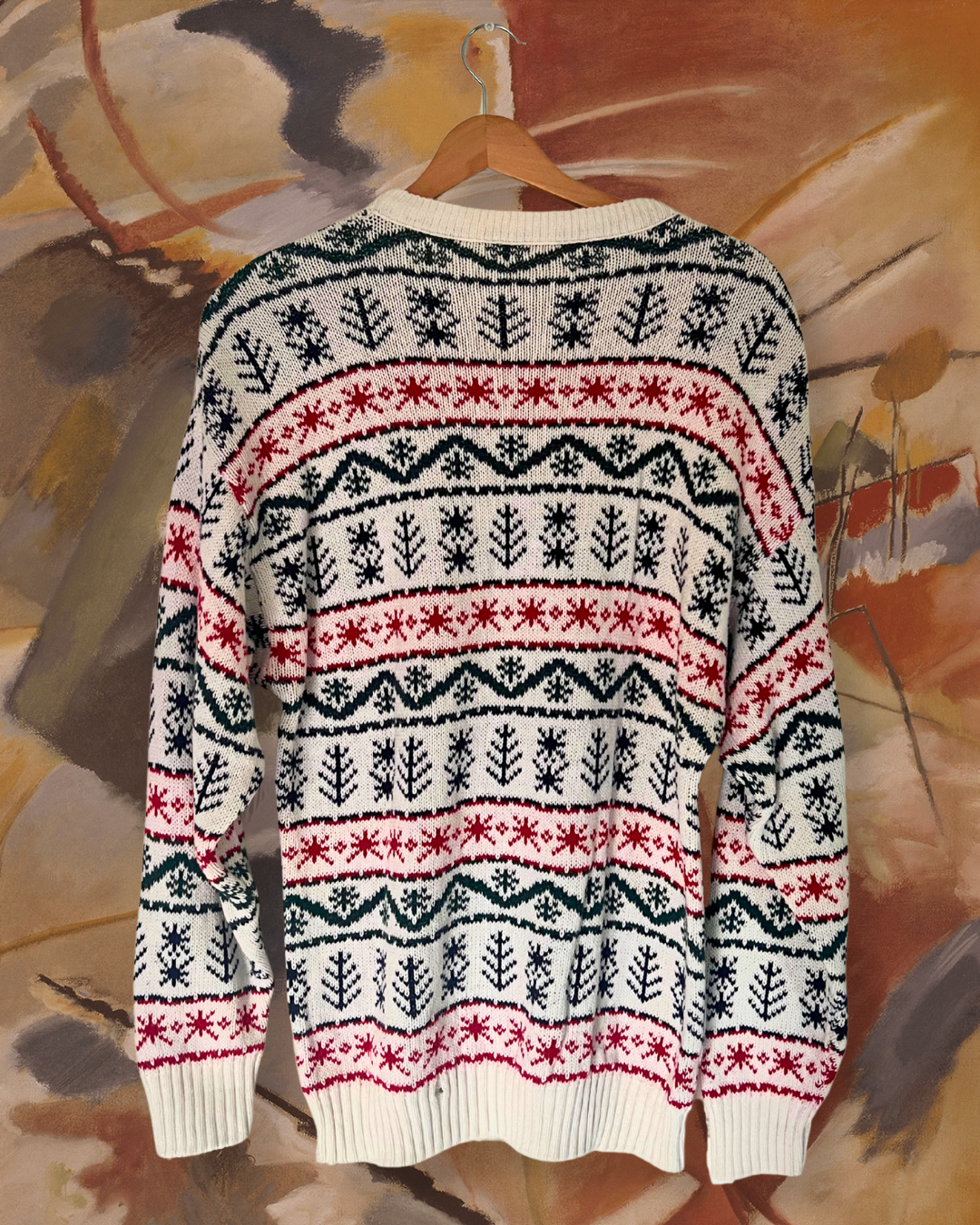 90s Holiday Knit Sweater | L/XL