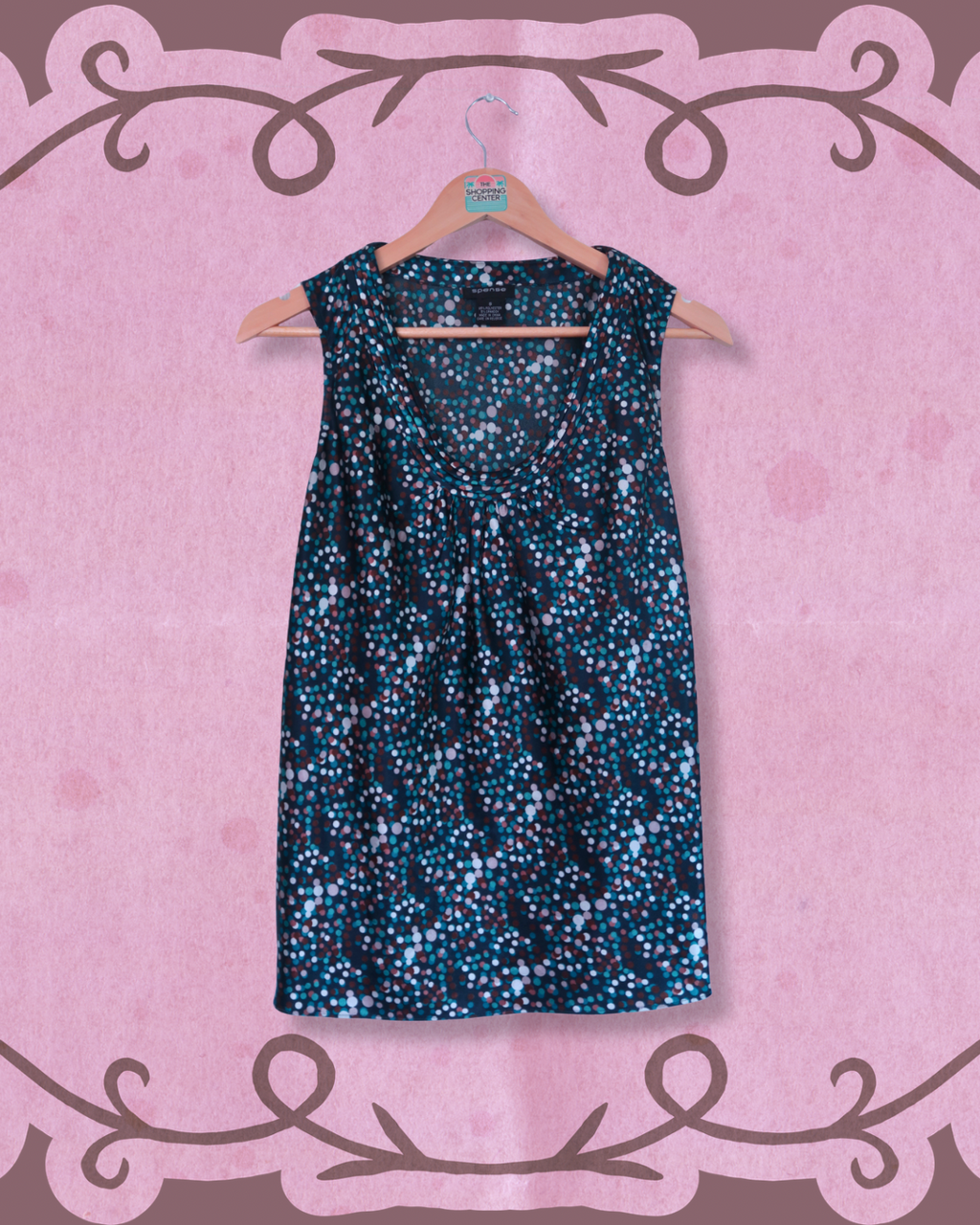 Blue Polka Dot Going-Out Top | S