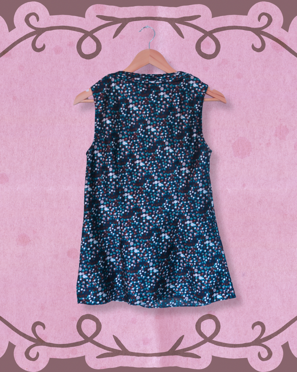 Blue Polka Dot Going-Out Top | S