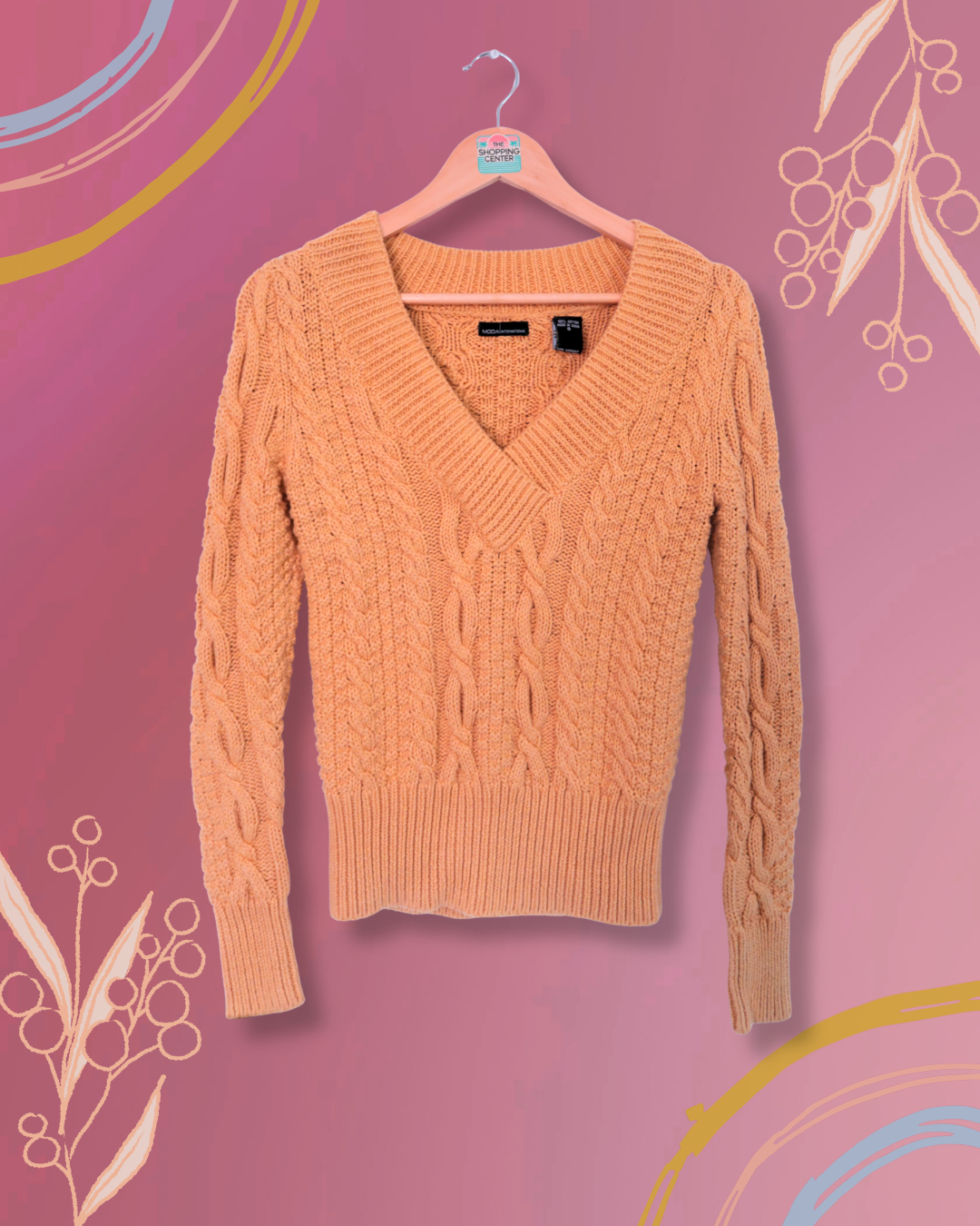 Yellow Cable Knit Sweater | XS/S