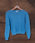 French Blue Knit Sweater | S/M