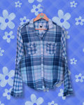 Gilly Hicks Blue Plaid Button-Up | M