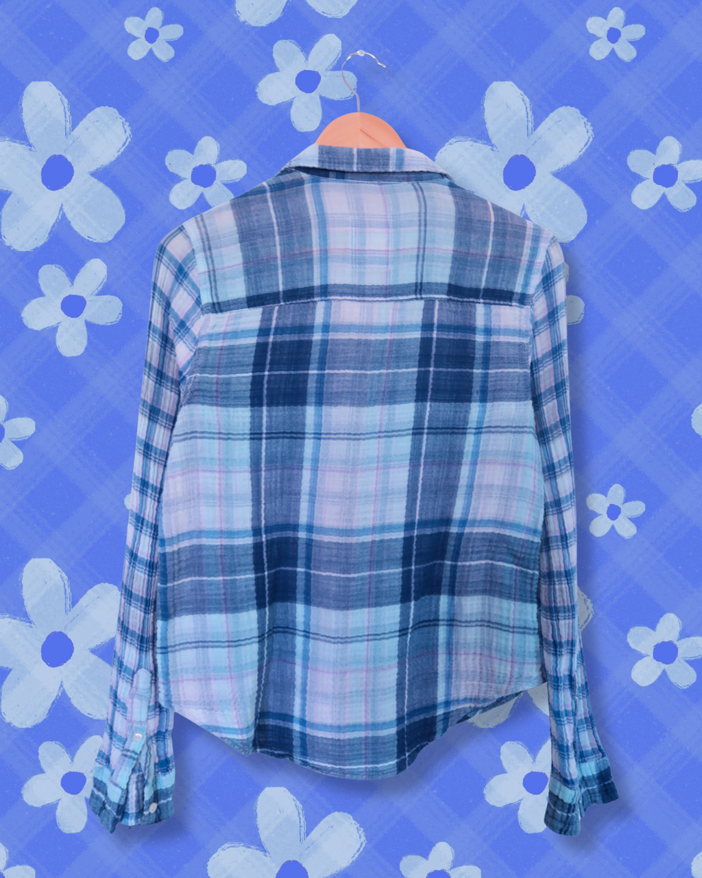 Gilly Hicks Blue Plaid Button-Up | M