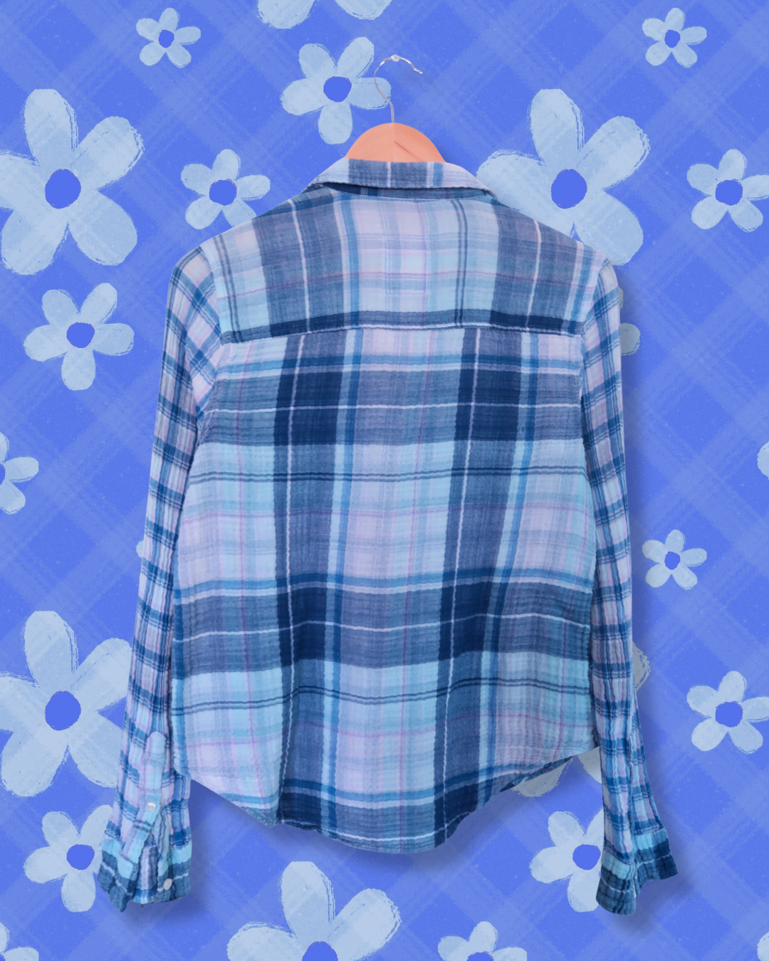 Gilly Hicks Blue Plaid Button-Up | M
