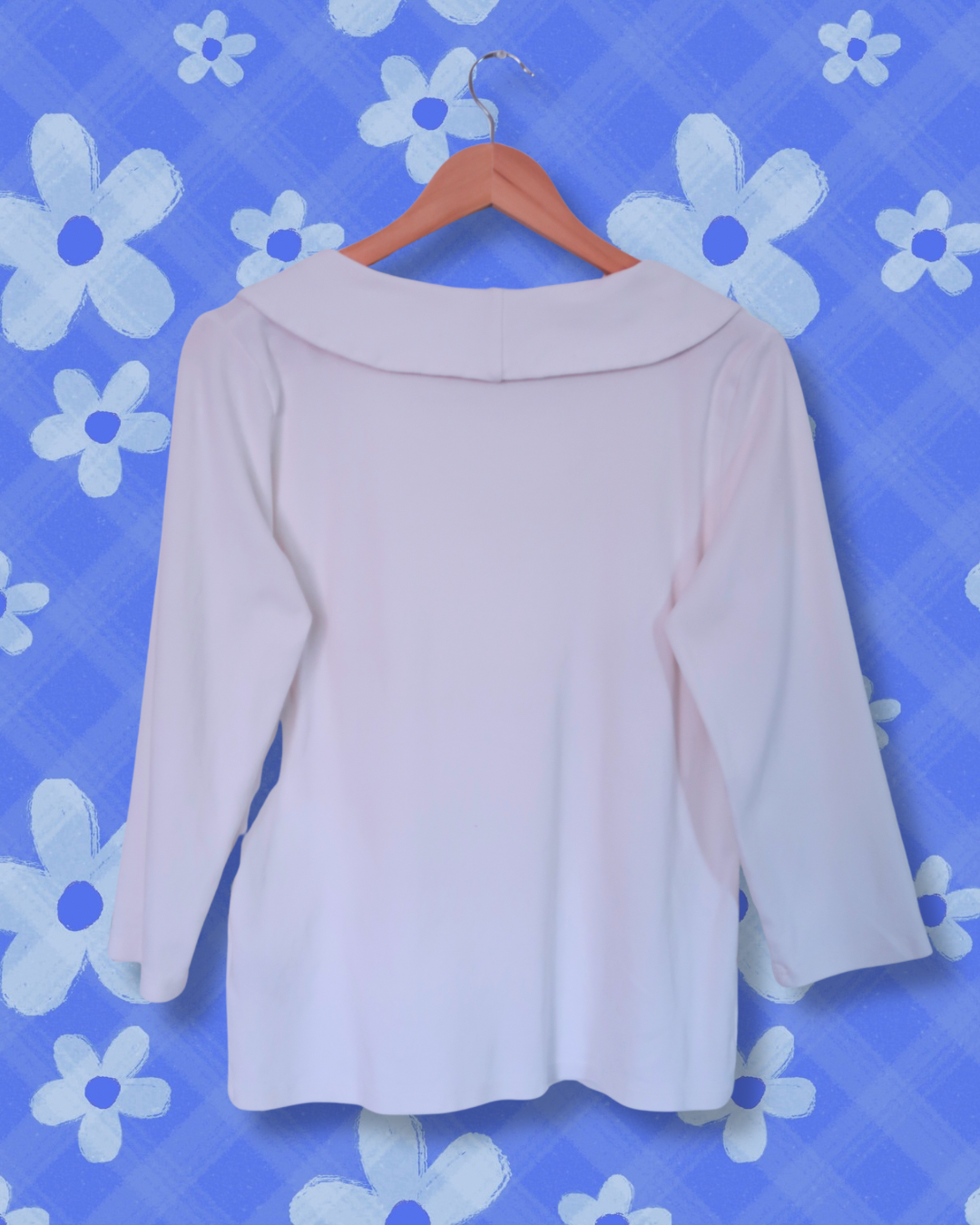 Ivory Ring-Detail Long Sleeve 
| Size M